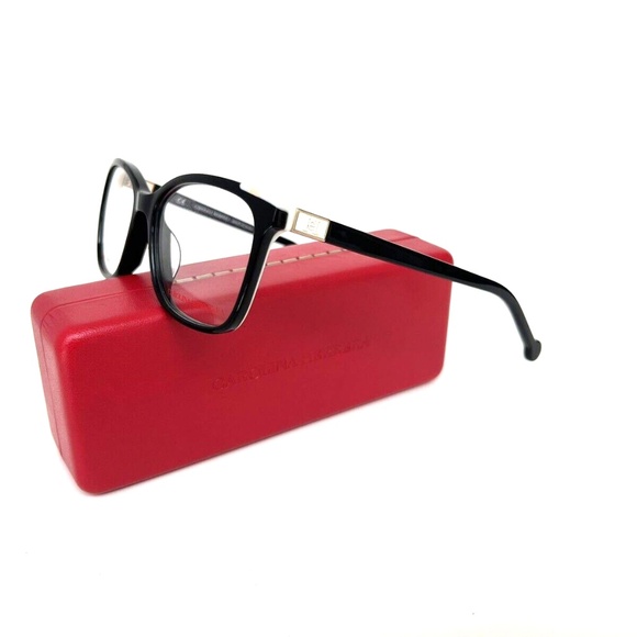 New CAROLINA HERRERA Frames Black VHE874K 0700 51 16 135 Acetate Women's Glasses